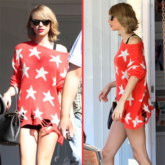 Wildfox Sweater XS Red ASO Taylor Swift Lagenlook Cottage Grunge Cabin Gorpcore - Picture 1 of 10